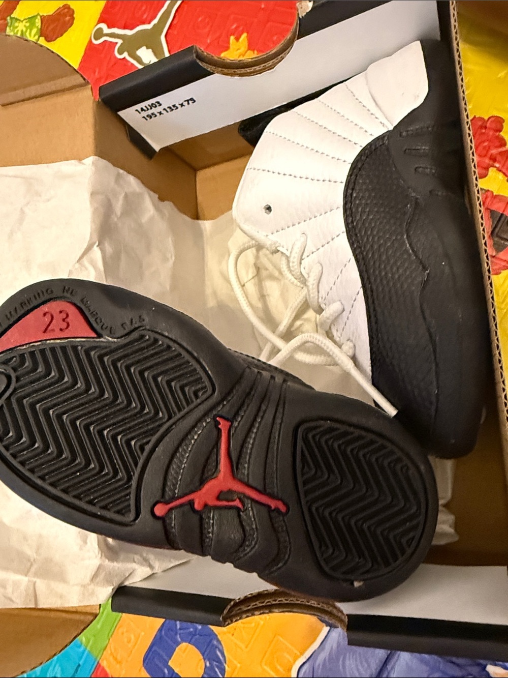Nike Air Jordan High-Top Sneakers in White, Black & Red